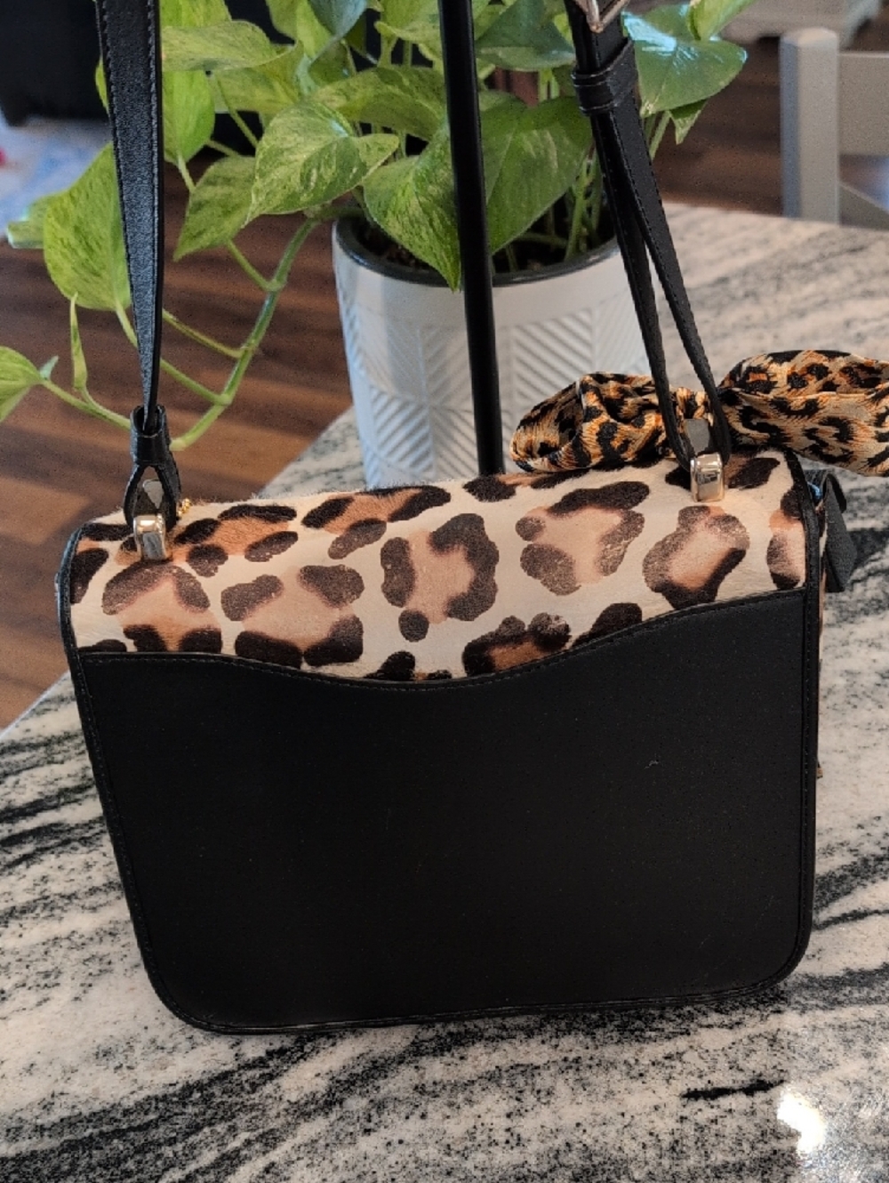 Coach Page Calf Hair Ocelot Print Crossbody Shoulder Bag - Picture 4 of 14
